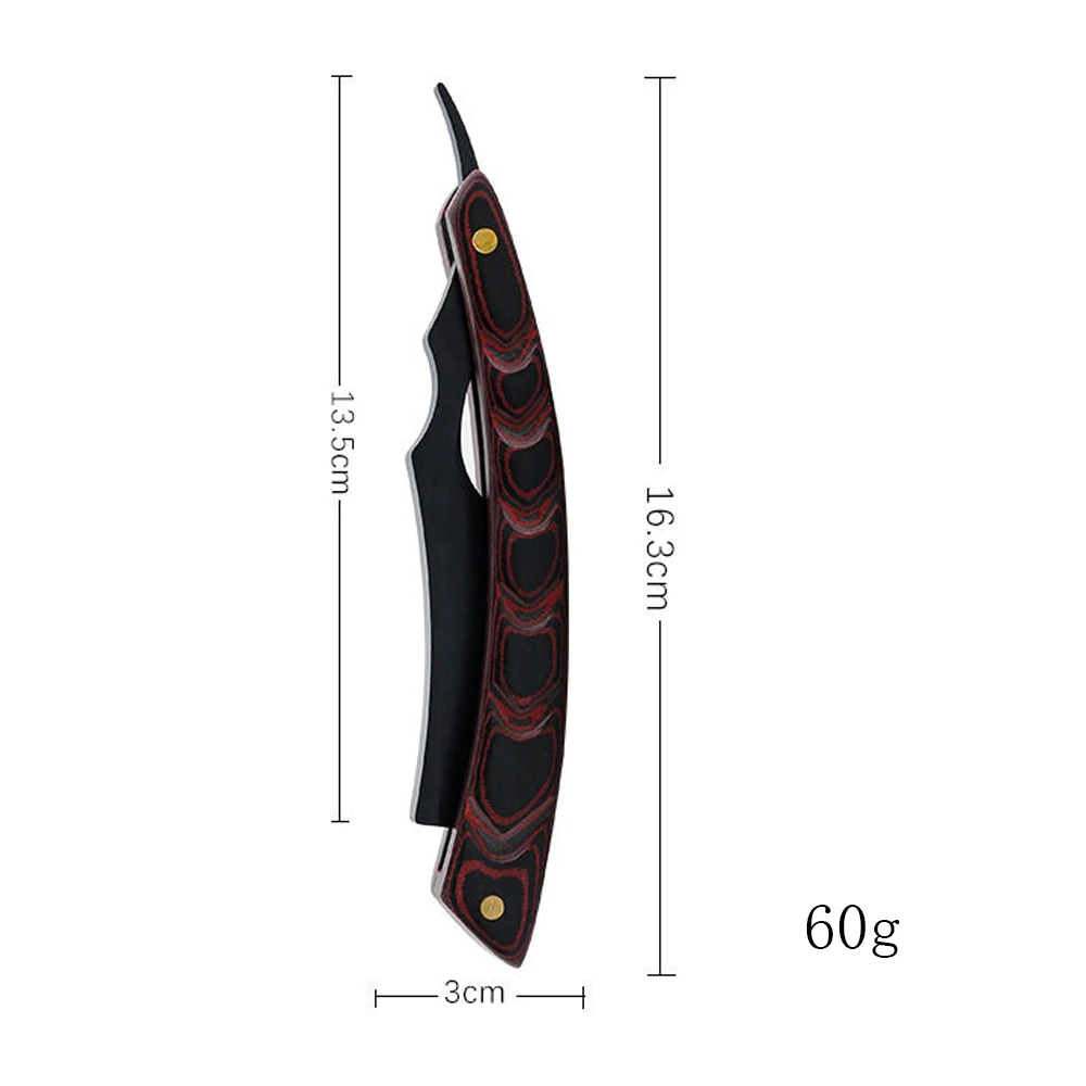 

Professional Barber Razor Straight Edge Cut Throat Razor Vintage Wood Handle + Stainless Steel Single Edge Blade Shaving Razor