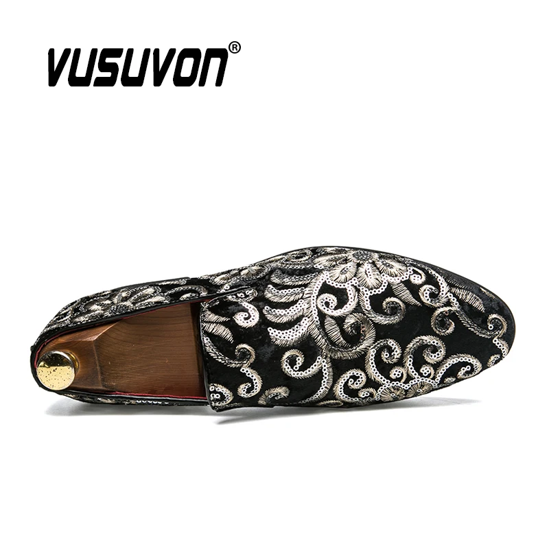 Мужские мокасины с острым носком темно-синие вельветовые лоферы на плоской