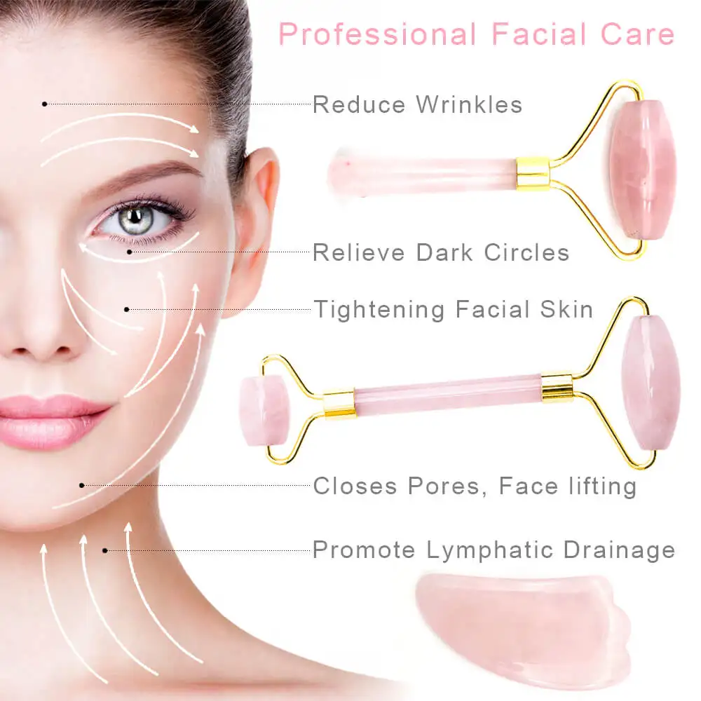 Натуральный нефритовый ролик для похудения инструменты лифтинга лица гуаша