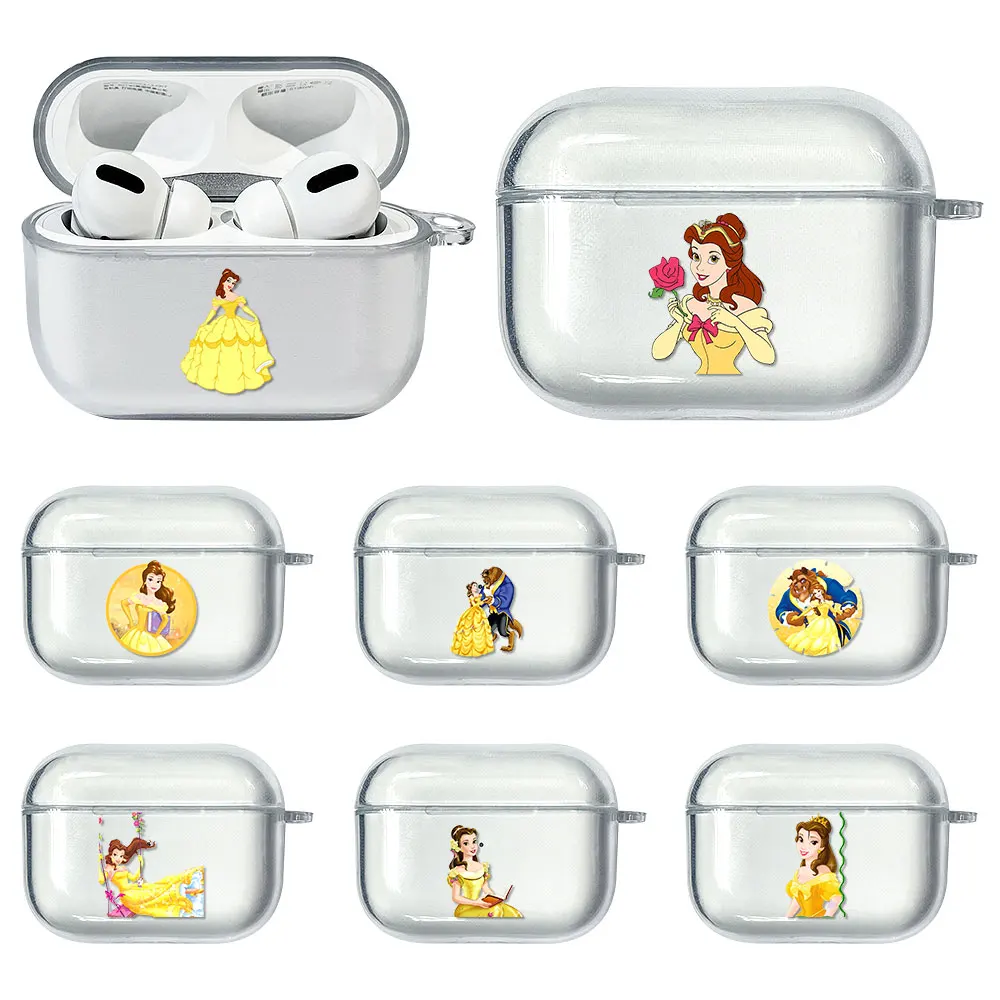 

Dsiney Belle Transparent Cover Case For Apple AirPods Pro Soft TPU Bluetooth Earphone Charging for AirPods 3 Box Casing Shell