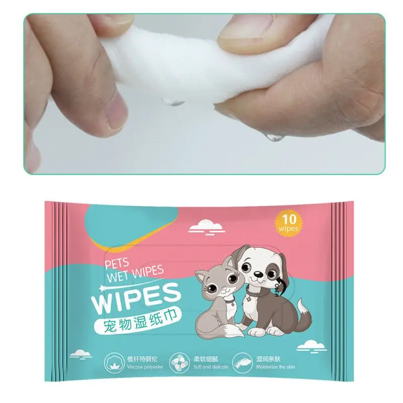 10 шт. влажные салфетки для глаз питомца очищающие бумажные полотенца собак