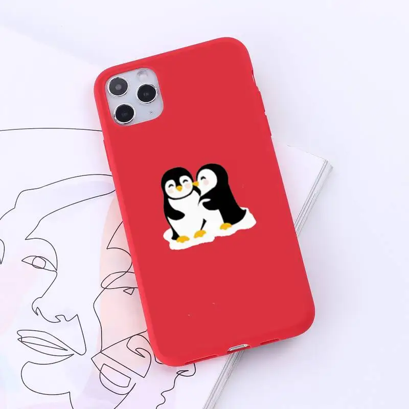 

Bear Penguin Kawaii Cute cartoon animal luxury Phone Case coque Candy Color for iPhone 6 7 8 11 12 s mini pro X XS XR MAX Plus