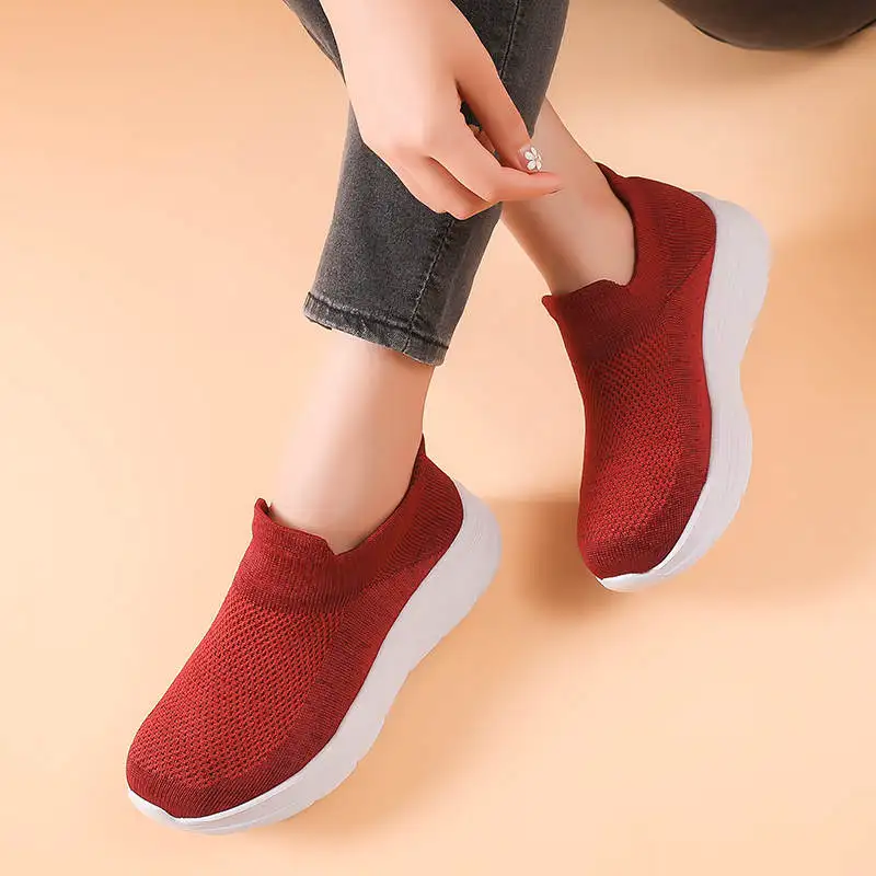 

Кроссовки-носки женские, летняя спортивная обувь, Нескользящие, цвета хаки, 37-48 835D