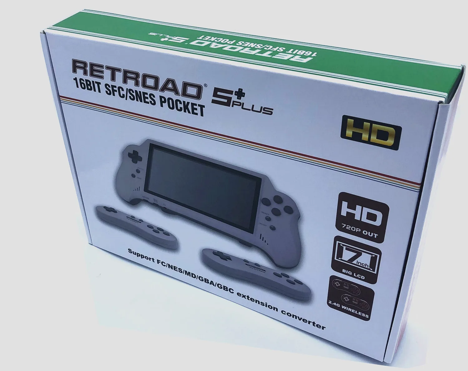 Новые HD 7 дюймов портативная игровая консоль 16BIT HDMI ультра SNES карман RETROAD 5PLUS 2,4G Беспроводной контроллеры