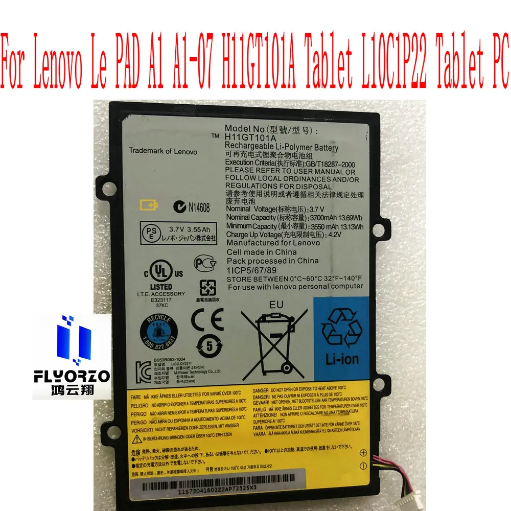 Nieuwe Hoge Kwaliteit 3700 Mah H11GT101A Batterij Voor Lenovo Le Pad A1 A1-07 H11GT101A Tablet L10C1P22 Tablet Pc Nieuwe Hoge Kwaliteit 3700 Mah H11GT101A Batterij Voor Lenovo Le Pad A1 A1-07 H11GT101A Tablet L10C1P22 Tablet Pc