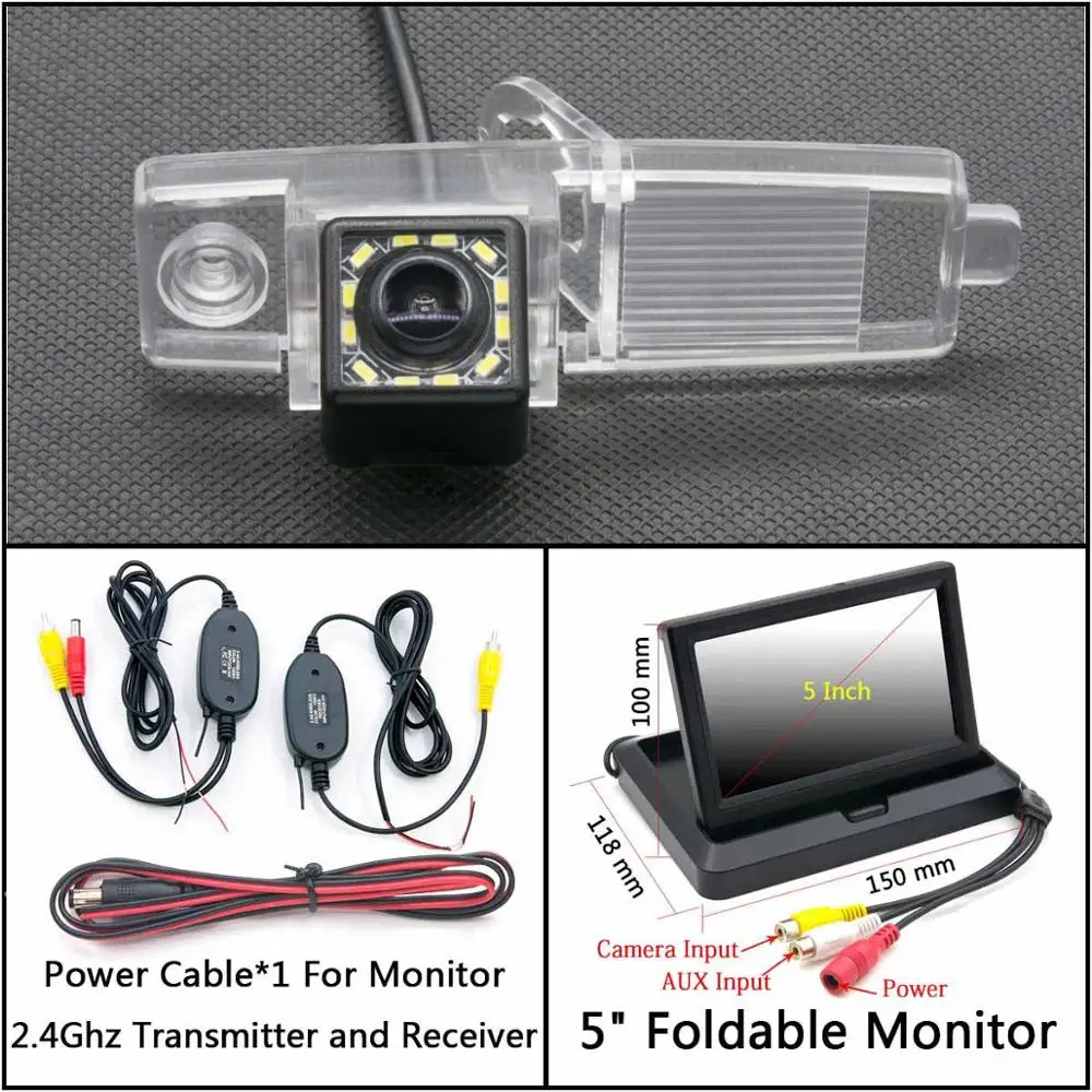 C Wireless 5 inch F 12 Светодиодный свет заднего хода автомобиля зеркало заднего вида Камера для Toyota Highlander 2003 2004 2005 2006 2007 2008 2009 2010 2011 2012 Стоянкы Автомобилей Автомобиля - Название цвета: C Wireless 5 inch F