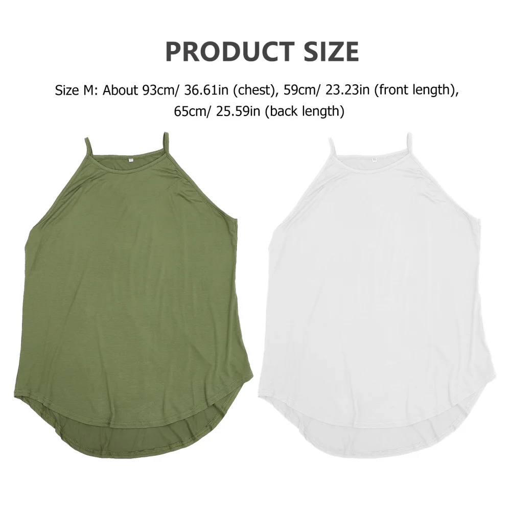 

2Pcs Irregular Summer Camisoles Sleeveless Tops Fashion Girls T-Shirt