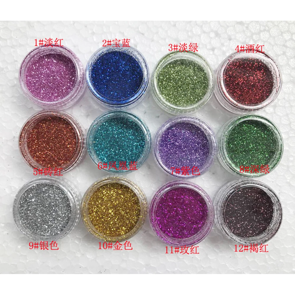 1 коробка многоцветные блестящие алюминиевые хлопья Волшебные порошки с