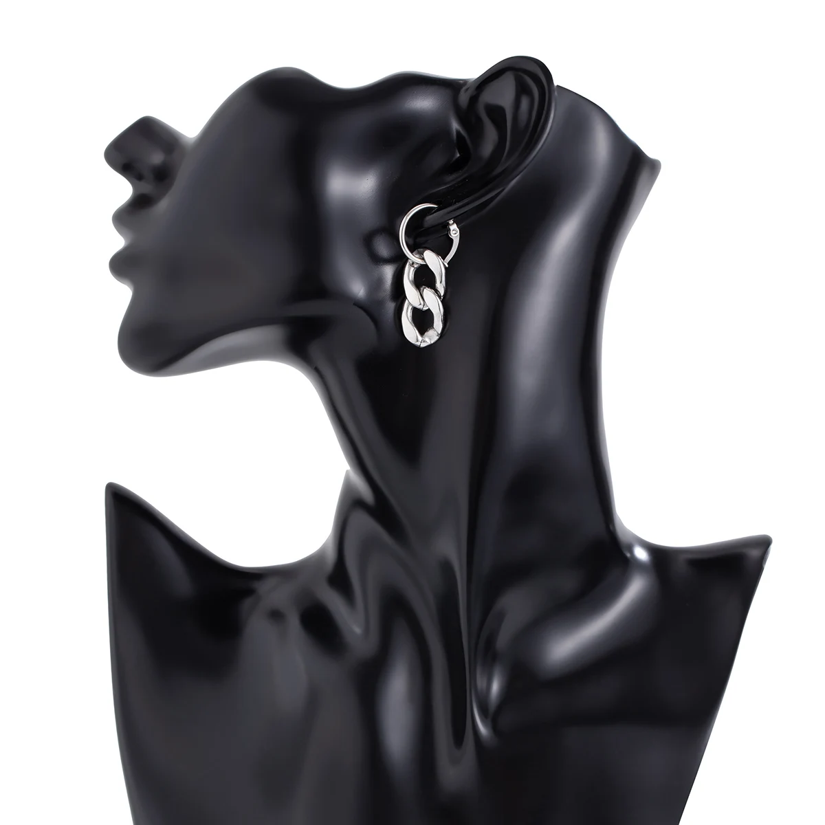 

New Arrival Simple Punk Stainless Steel Chain Earring Fashion Classic Geometric Asymmetric Dangle Drop Earrings Women Jewelry