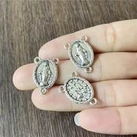 1421mm3 hole amule religious virgin mary end bifurcated pendant diy beaded bracelet necklace jewelry connector making discovery