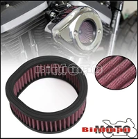 motorcycle red air filter intake air cleaner high flow for harley ss super e and g carb carburetors with teardrop air cleaner