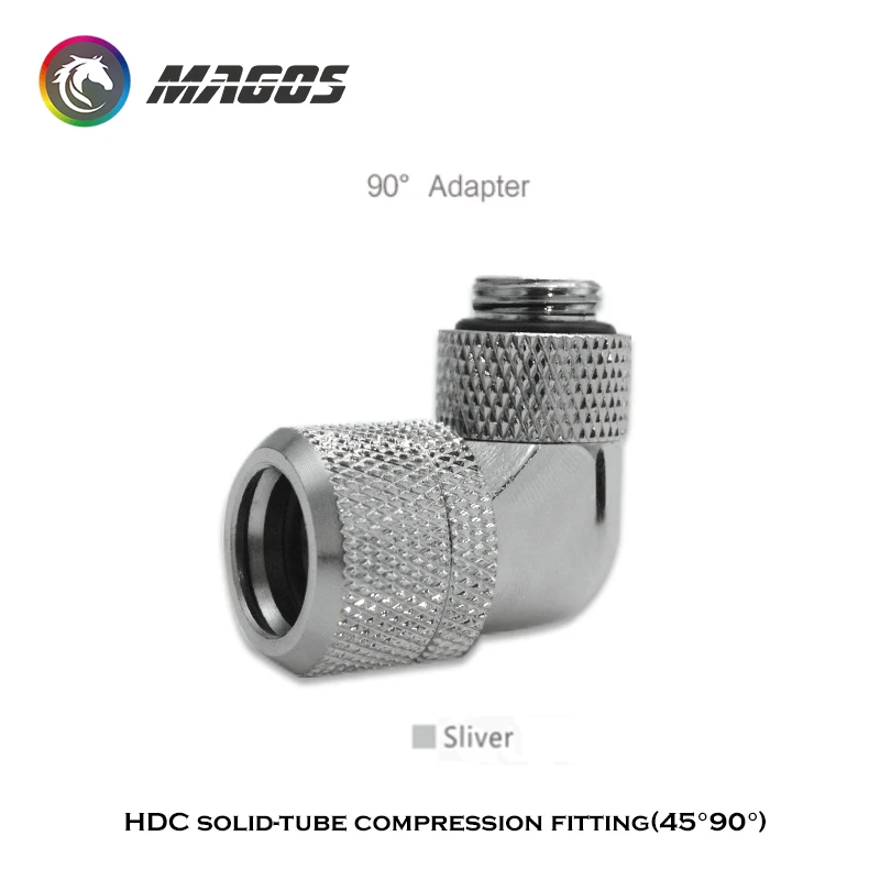 HDC Угловой 90 градусов OD14mm твердосплавный трубопровод Компрессионный фитинг G1/4