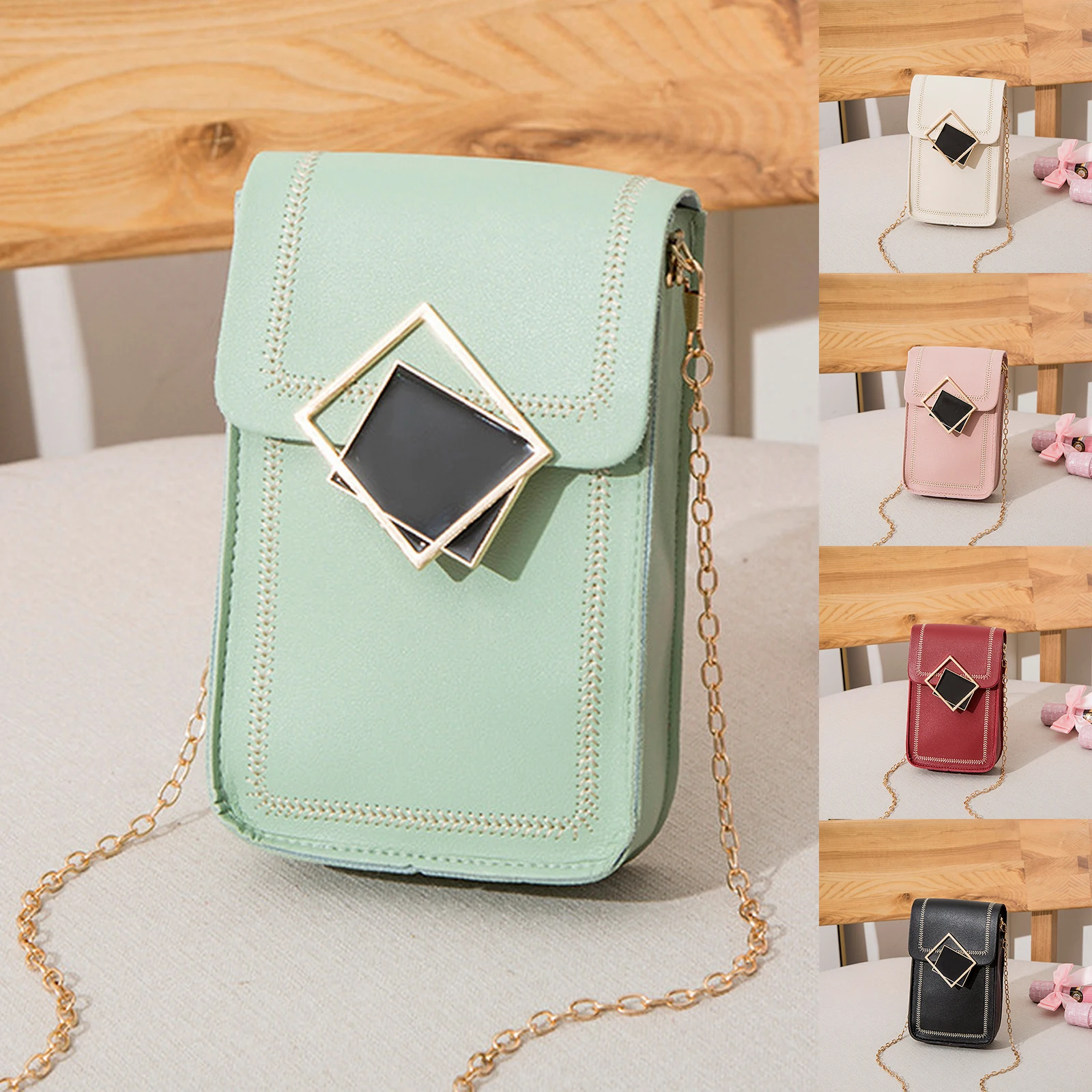 Женская сумка кошелек из ПУ кожи с резьбой| |