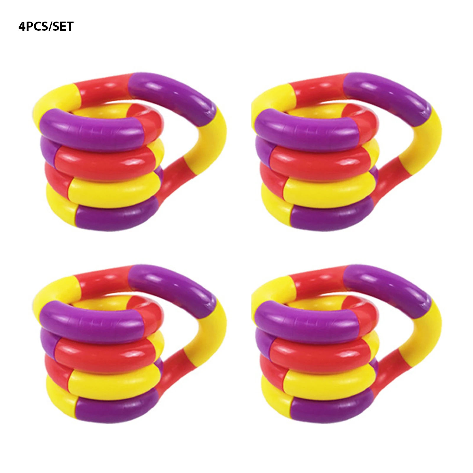 

4pcs Gift Autism Fidget Toy Kids Adults Sensory Colorful Stress Relief Finger Push Early Educational Portable Squeeze Small ABS