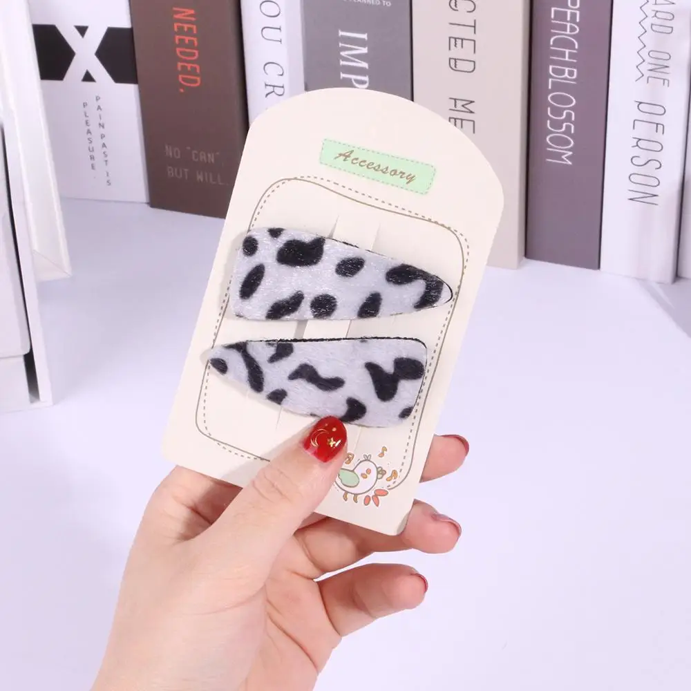 2 шт./карта 6 см Леопардовый зажим для волос для детей заколки для волос ткань покрытые зажимы аксессуары для волос для девочек Декоративный металл заколки