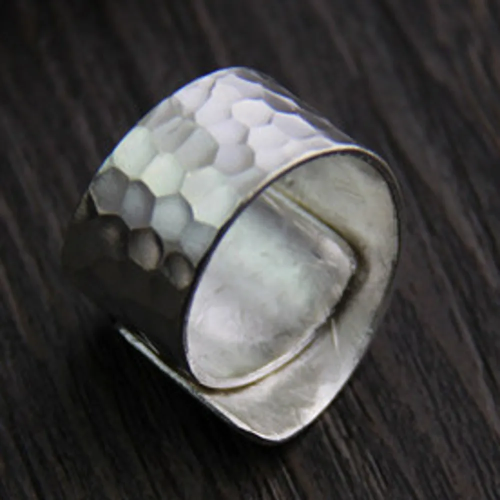 Тайское Серебро ручная игра на глянцевой женской части кольцо из стерлингового