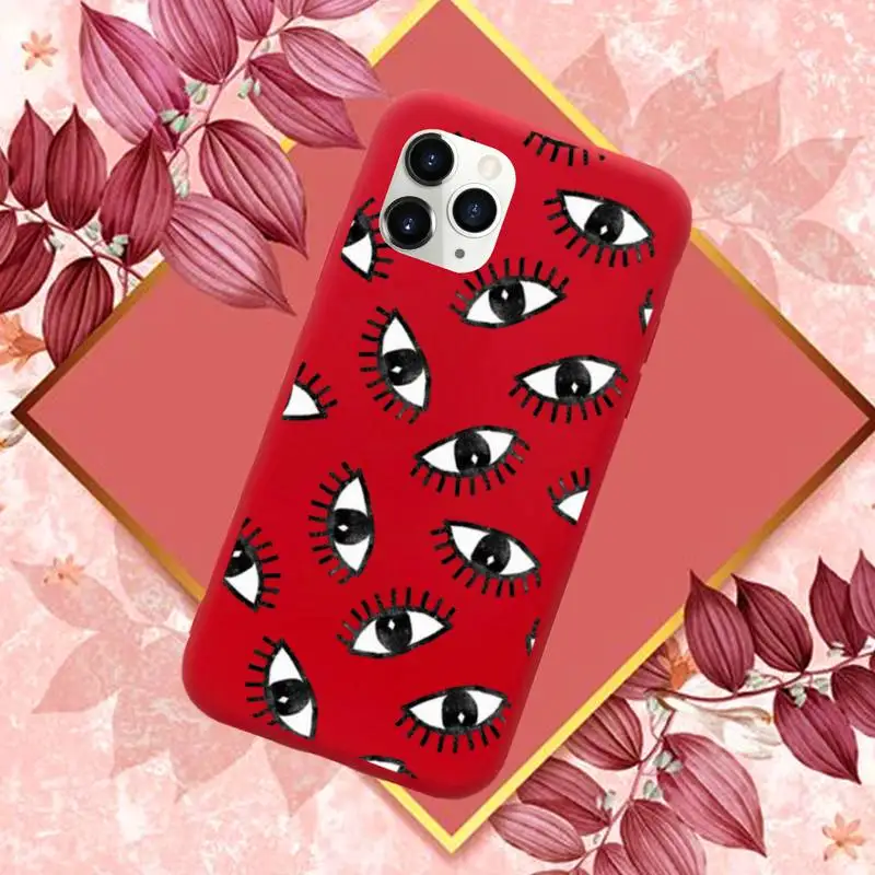 

Funny Cute Eyes Novelty Phone Case Candy Color for iPhone 11 12 mini pro XS MAX 8 7 6 6S Plus X SE 2020 XR