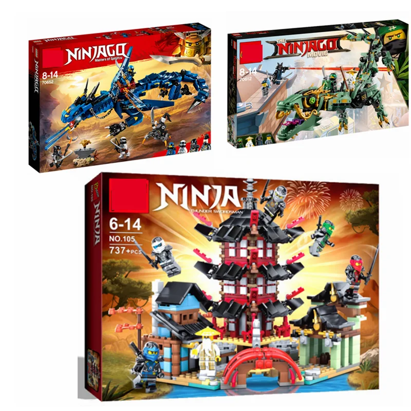 Совместимость Legoinglys с ниндзя храмом лодка Дракон Титан мех робот DIY строительные