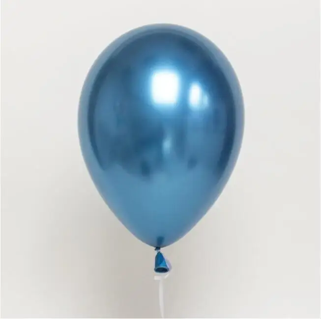 blue 10 шт. 12 дюймов новые шары из латекса цвета металлик толстые жемчужные металлические хромированные цвета свадебные украшения шары globos - Цвет: blue