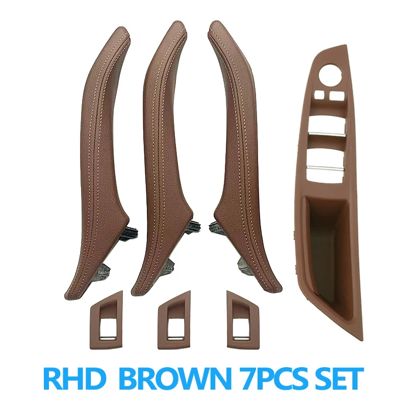 

7 Colors 7PCS RHD Right Hand Driver Interior Door Leather Pull Handle Set for BMW 5 Series F10 520 523 525 528 530 535
