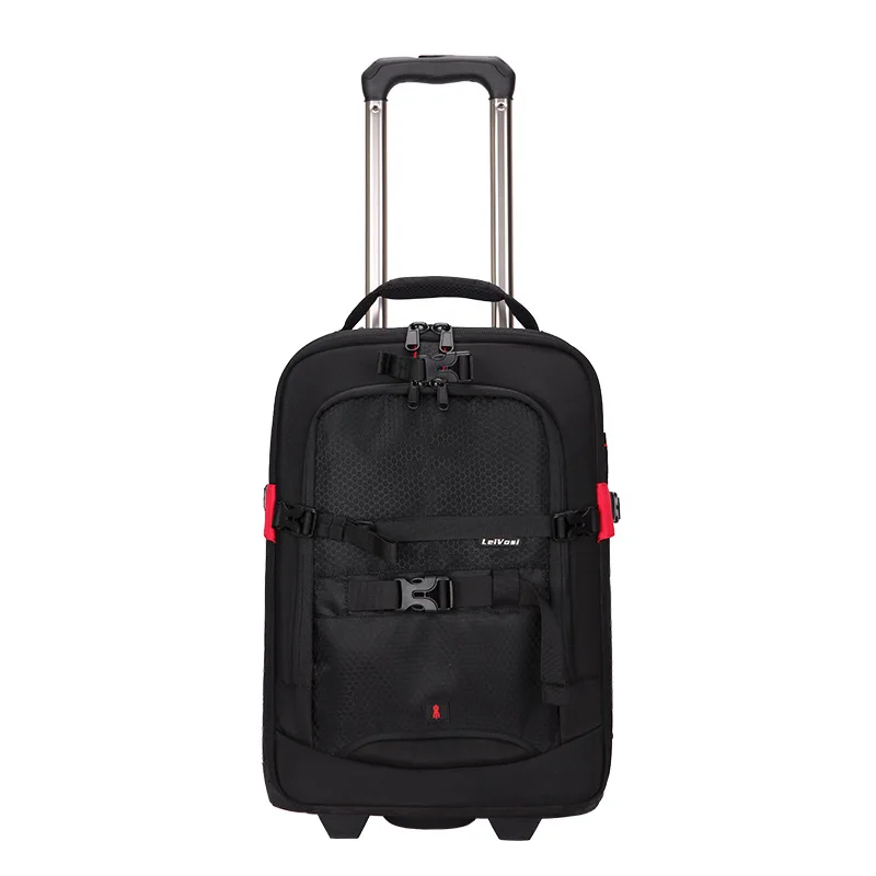 professional dslr camera trolley suitcase bag video photo photography luggage travel trolley backpack with wheels free global shipping