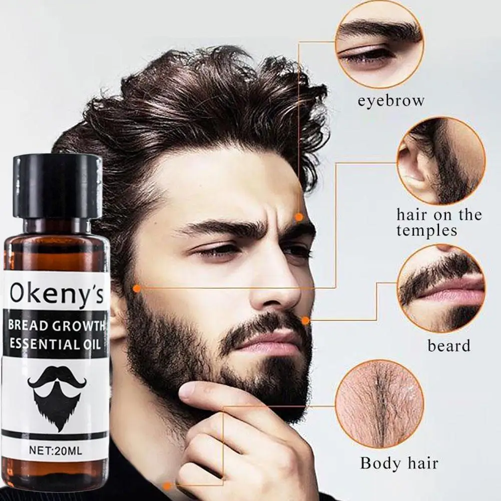 Original Beard Growth Oil Mustache Grow Stimulator Accelerate Oil Thicken Hair Beard Oil For Men Beard Grooming Treatment Beard