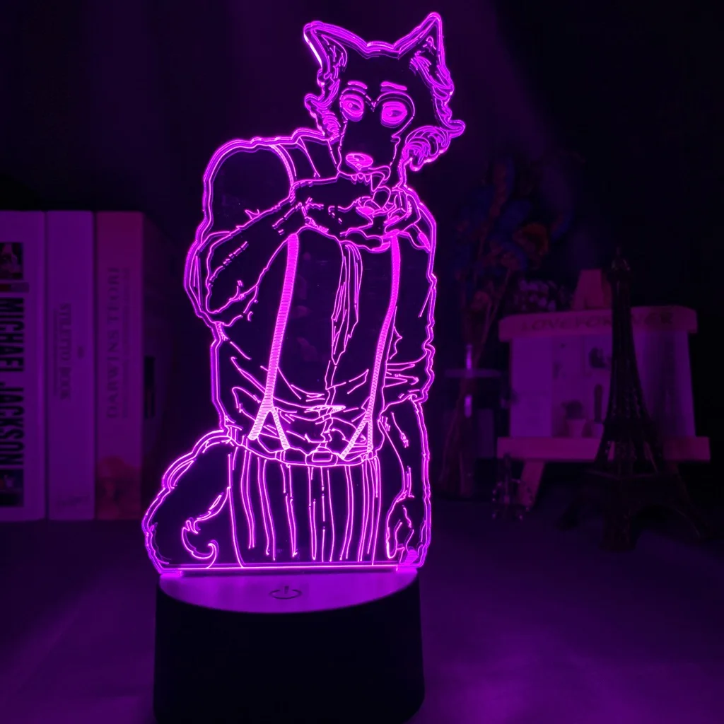 

Acrylic 3d Night Light Legosi Figure for Kids Bedroom Decoration Nightlight Cool Anime Gift USB Table Lamp Beastars Dropshipping