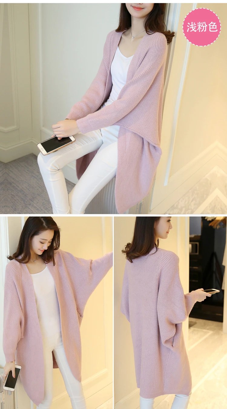 Women Long Sweater Cardigans 3XL Winter Stitch Poncho Knitting Sweater Female Over sized Shawl Cape Jacket Coat Trench Parka
