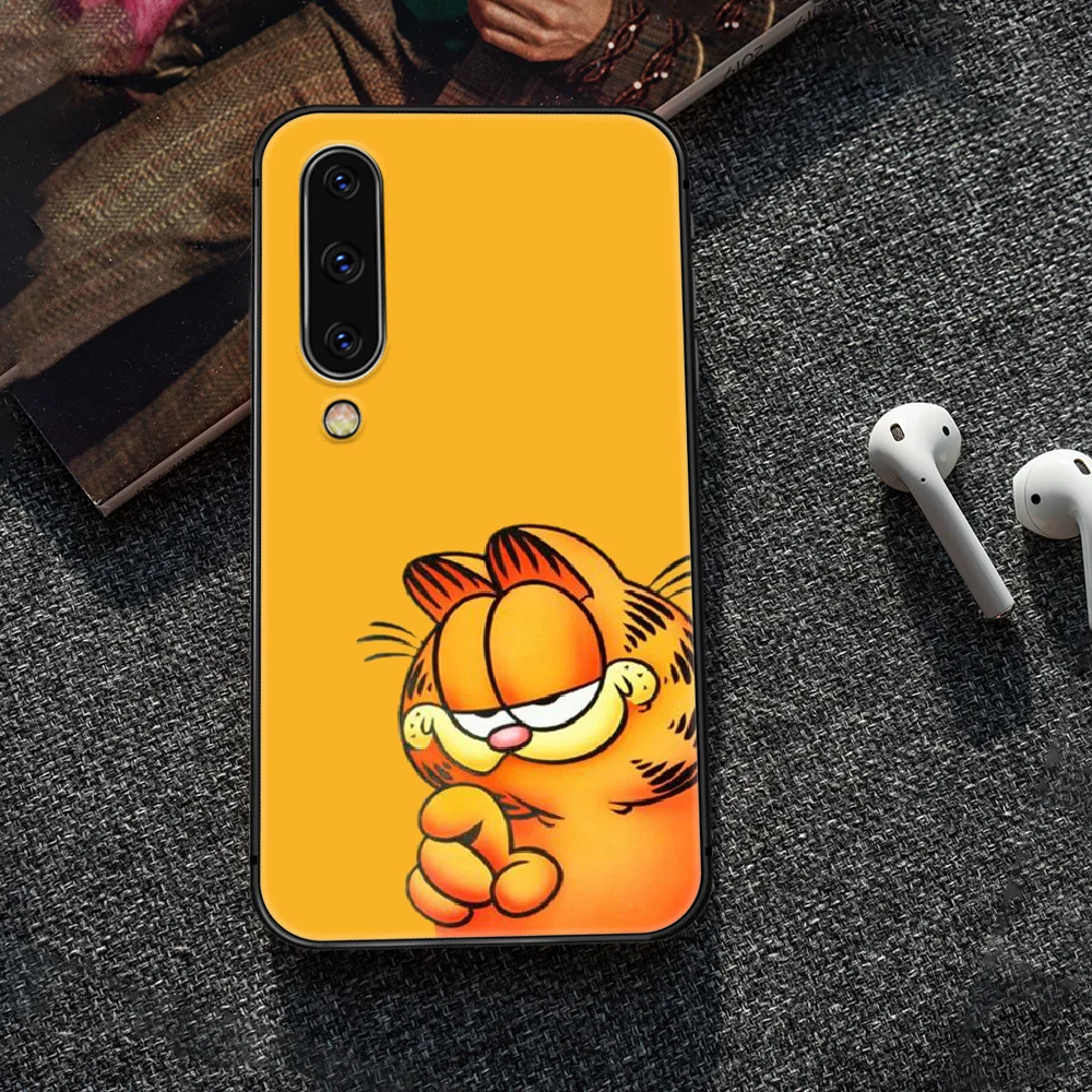 

CUTE Garfield Cartoon Phone Case Cover For Samsung Galaxy A10 A20 A30 E A40 A50 A51 A70 A71 J 5 6 7 8 S black Waterproof Pretty