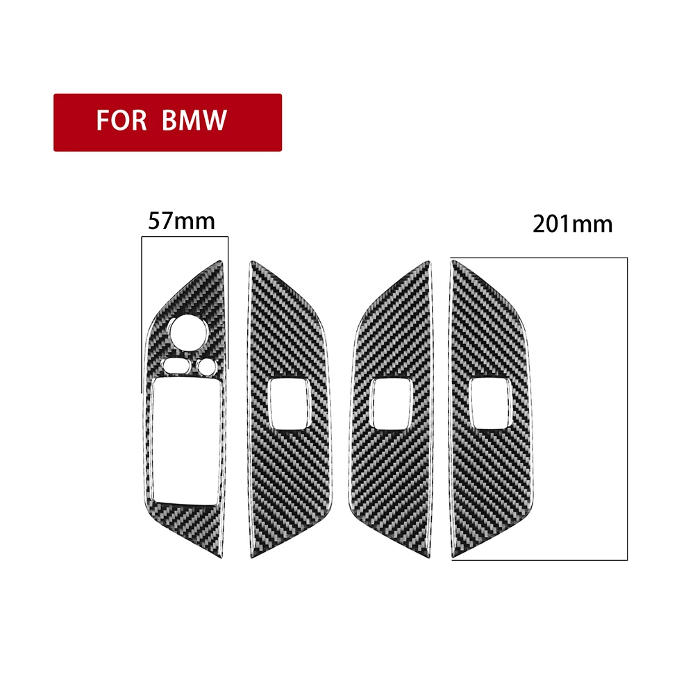 

4pcs/set Carbon Fiber Window Lift Switch Control Panel Button Frame Trim Cover Decorative Stickers for BMW E84 X1 2011-2015