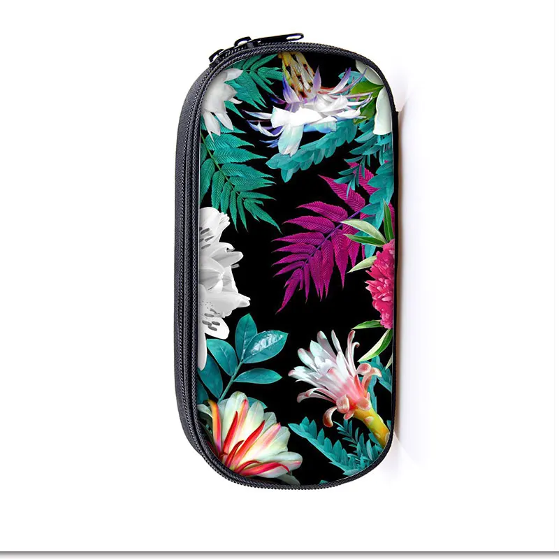 Цветочный чехол для косметики пенал детский школьный женская сумка макияжа