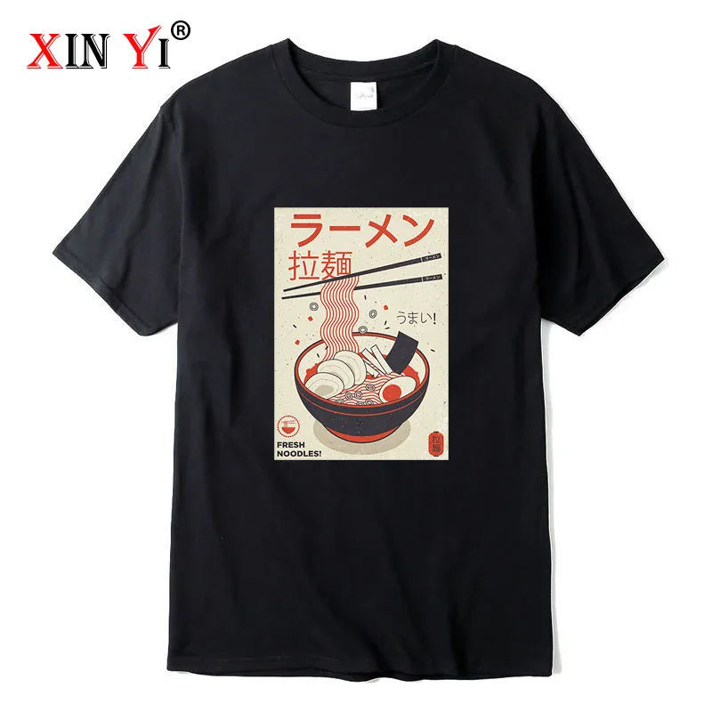 

XIN YI Men's T-shirt High Quality 100% cotton Anime T-shirt printing Summer anime casual cool loose o-neck men t-shirt male tops