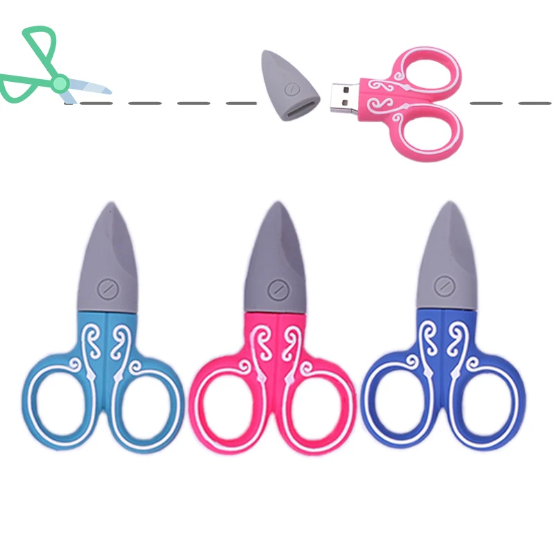 

Usb 2.0 High Speed Mini Flash Drives Usb Memory Usb Flash Drive Memory Stick 128GB Flash Drives Key Cartoon Tailor Scissors