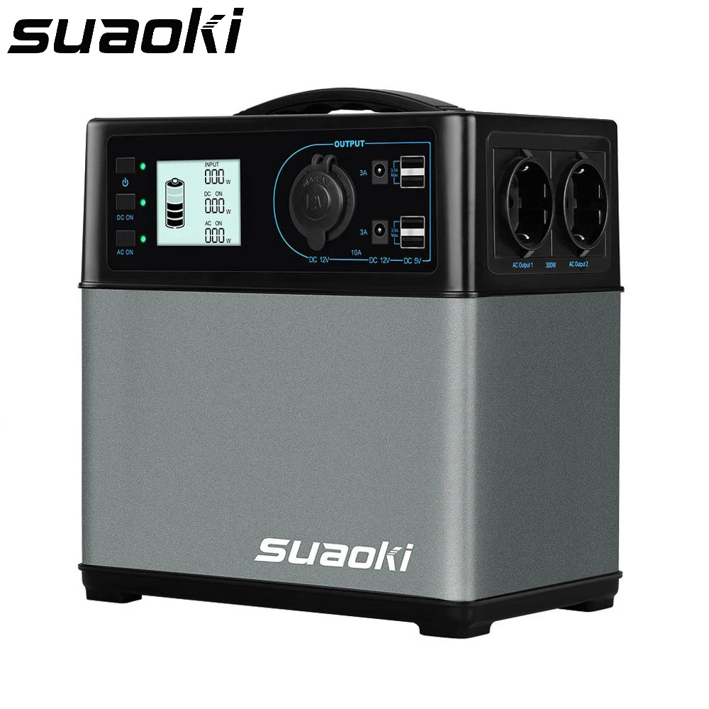 Suaoki 400Wh внешний аккумулятор источник питания на солнечной батарее инверторы