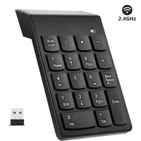 wireless numeric keypad 18keys portable number numpad with 2 4g mini usb receiver for laptop notebook desktop surface pro pc