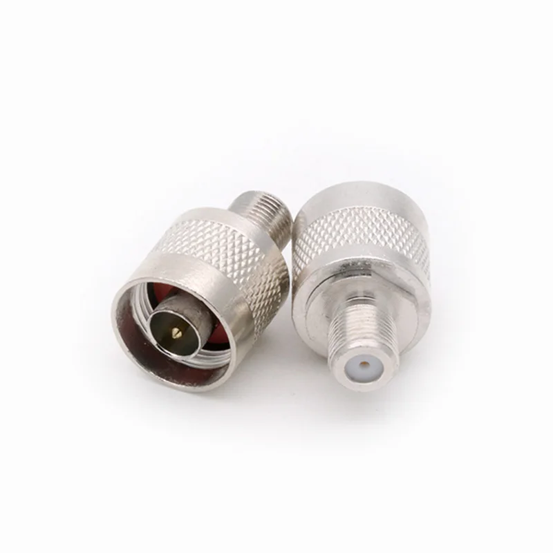 

F Female Jack to N Male Plug Adapter Aluminum Alloy N Plug to F Jack Straight R Connector RF Coaxial Adapter