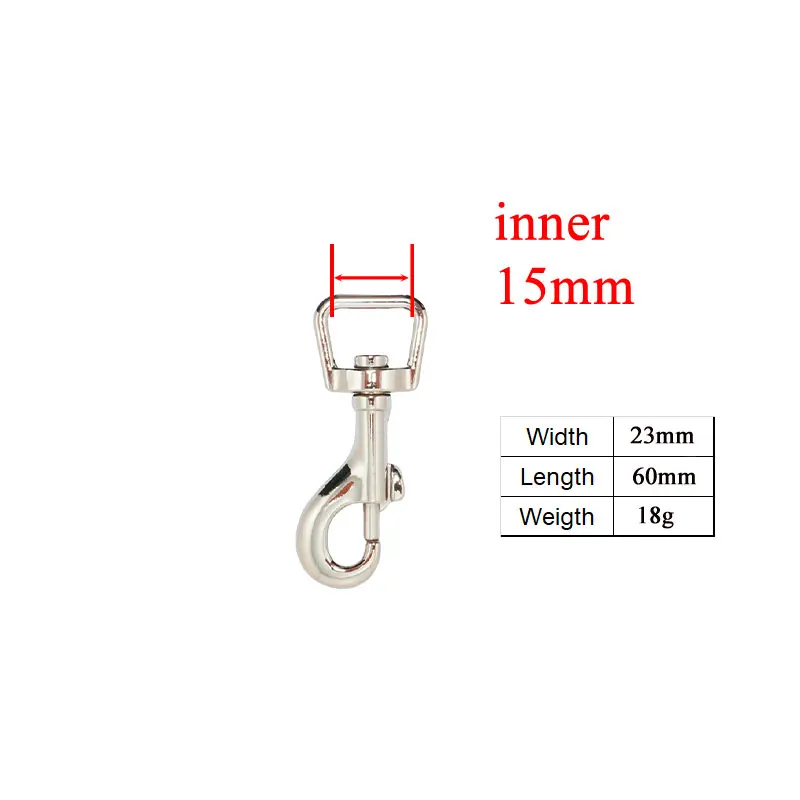 (plastic buckle+Tri-Glid+square keeper+D ring+metal dog clasp)electroplating process 15mm DIY collar accessories 17 kinds |