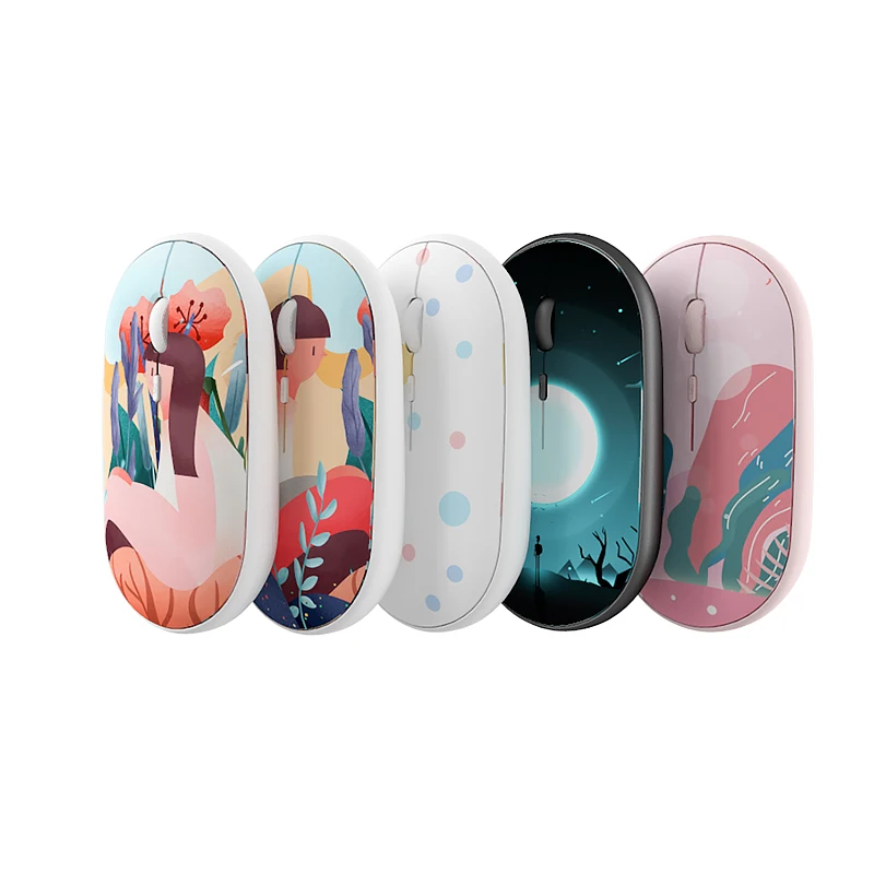 

2.4G Rechargeable Wireless Mouse Silent Ultra Slim Cute Cartoon Mice Ergonomic Computer Gaming Mause For Macbook Air Pro Lenovo