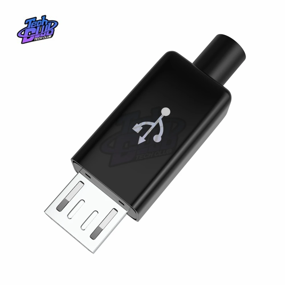10 шт./компл. DIY Micro USB с разъемом папа Разъемы разъем комплект w/Чехлы чёрный 5Pin |