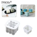 Форма в форме кубика свечи TPXCKz, 3D силиконовая форма для мыла ручной работы, 2 размера, антипригарная форма сделай сам для изготовления украшений из помадки