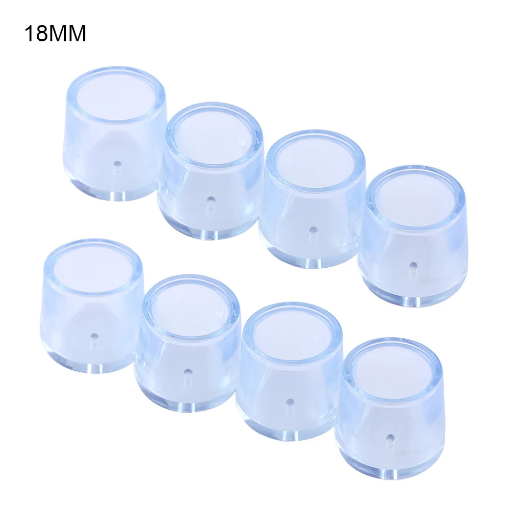 18mm 4 шт./компл. Горячие силиконовые ножки стула шапки средства ухода за кожей стоп колодки мебель скатерти носки для хождения по полу; круглые защитные специальной нескользящей подошве чашки - Цвет: 18mm
