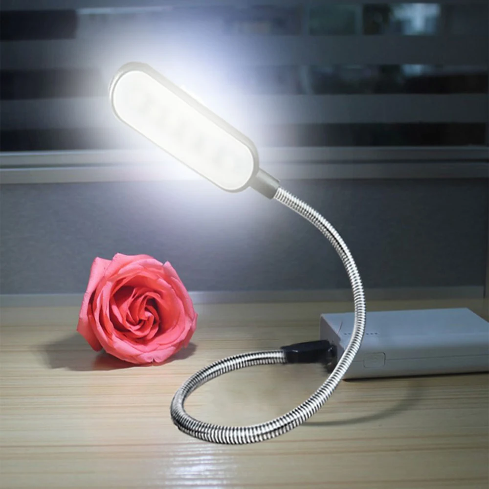 

LED Desk Lamps Portable USB 360 Degree DC 5V Flexible Adjustable Table Lamp 6 LEDs Reading Book Lights Nightlight For Laptop PC