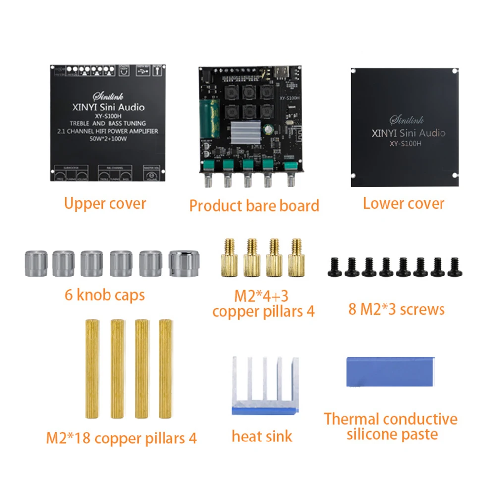 Bluetooth 5 0 2 1 каналов мощность аудио стерео усилитель сабвуфера плата 50 Вт * + 100 HIFI