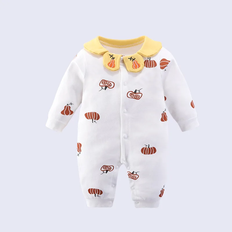 Осень 2020 комбинезоны для новорожденных девочек с длинным рукавом и принтом