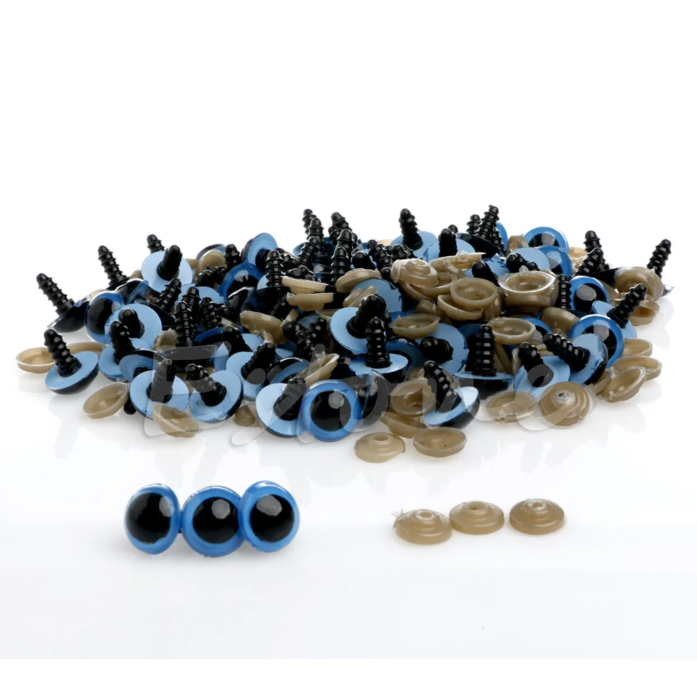

100Pcs/Set 16mm Plastic Safety Eyes For Teddy Bear Doll Animal Puppet Craft