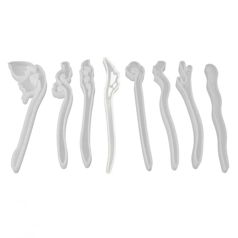 

8 шт. DIY классическая шпилька силиконовые формы щипцы для завивки волос, насадки для изготовления ювелирных изделий, изделия из смолы