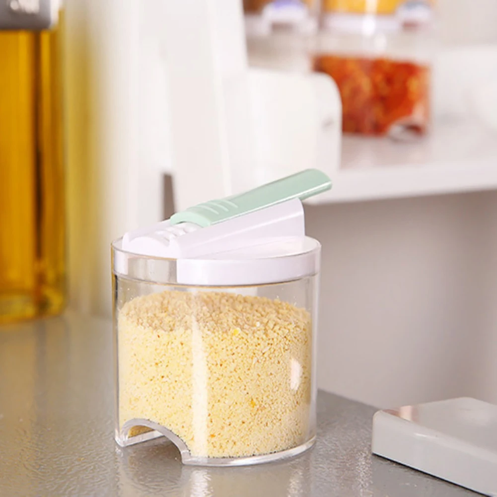 

5pcs/set Seasoning Spice Plastic Bottles Jars Boxes Kitchen Storage Organizer Condiment Lid Can Cover Organization Accessories