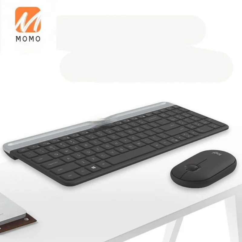 

wireless keyboard and mouse set notebook desktop portable office pebble mute