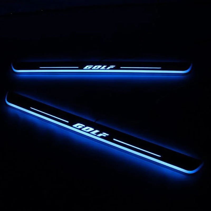 

Car LED Door Sill Scuff Plate For Volkswagen VW Golf 7 MK7 2014 2015 - 2018 Exterior Parts Pathway Moving Welcome Pedal Light