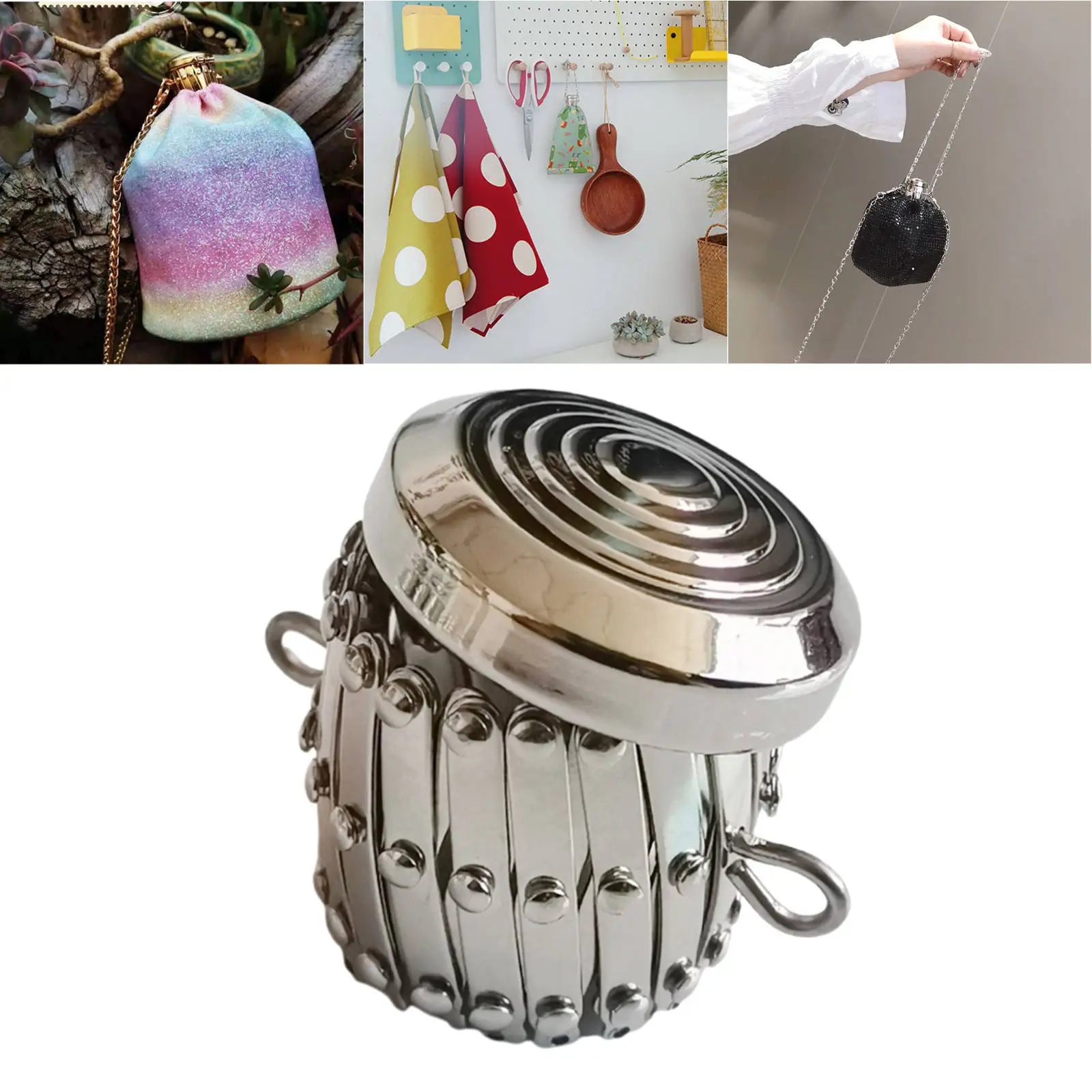

Open Size Round Finish Bags Evening Lady with Loops Pen Bag Coin Cylinder Retractable